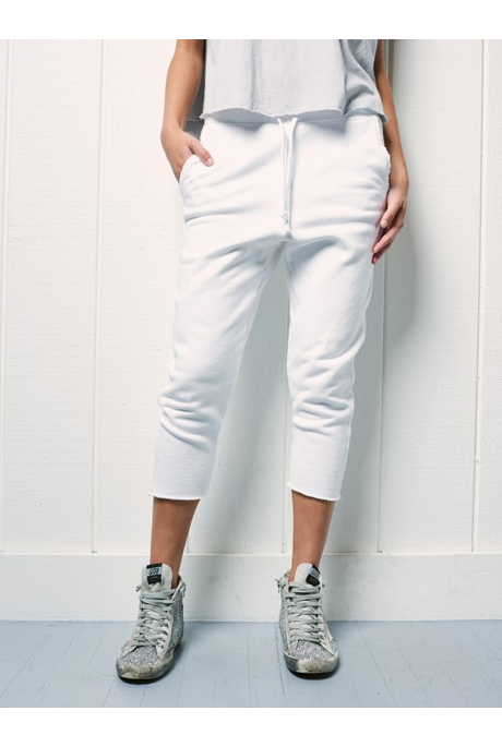 CROPPED RAW EDGE SWEATPANT