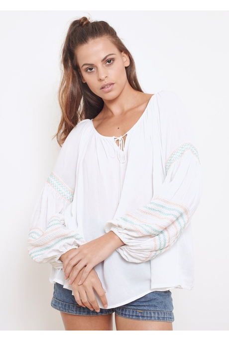 FOLK SMOCK TOP