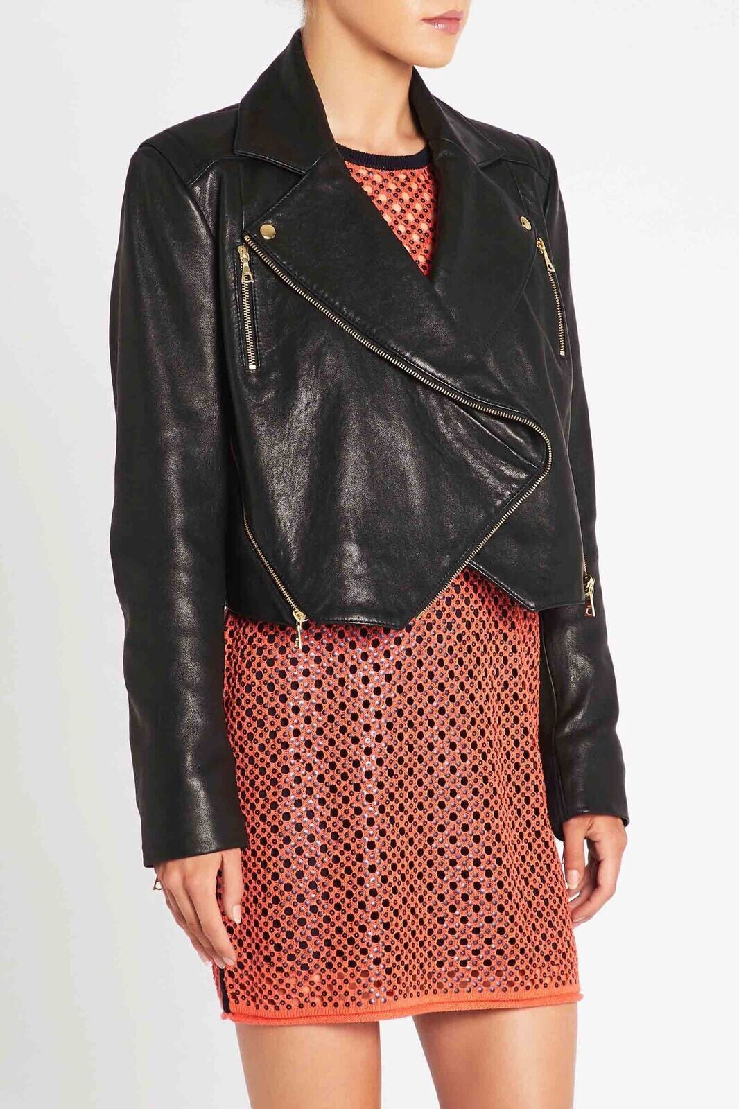 LEATHER BIKER JACKET- SASS & BIDE AW18 Boxing Day Sale