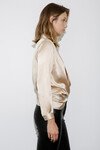 ANNA WRAP BLOUSE (SAND SILK)