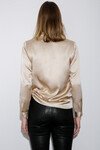 ANNA WRAP BLOUSE (SAND SILK)