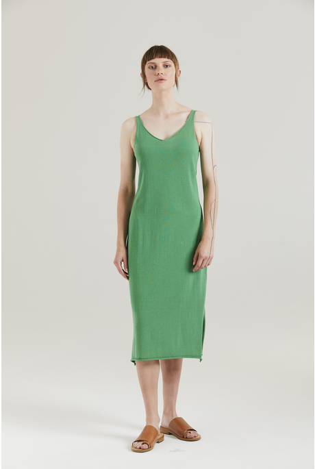 COTTON MIDI DRESS (GRASS)