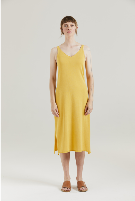 COTTON MIDI DRESS (HONEY)