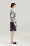 LINEN SKIRT (NAVY)