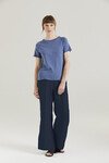 LINEN WIDE LEG PANT (NAVY)