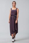 MINIMALIST TWIST DRESS (DARK PLUM)