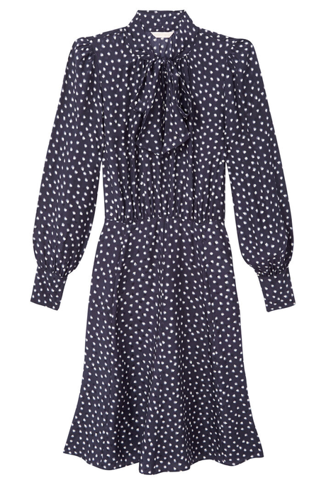 BLURRY HEART DRESS (NAVY)- REBECCA TAYLOR S20