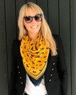 SHAW SCARF (MUSTARD/NAVY)