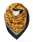 SHAW SCARF (MUSTARD/NAVY)