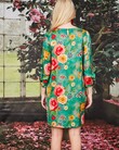 DON'T GET ME TWISTED DRESS (TEAL FLORAL)