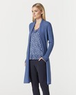 MERINO LONG WRAP CARDIGAN (CORNFLOWER)