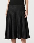 METALLIC PLEAT SKIRT (SILVER LUREX)