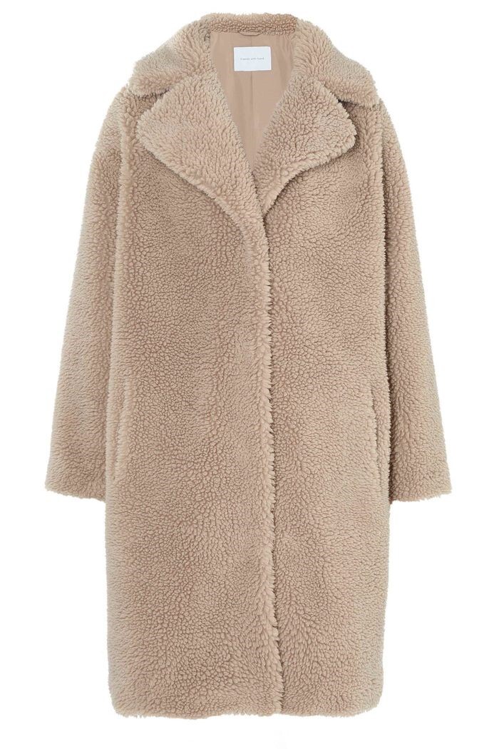 Oatmeal teddy coat best sale