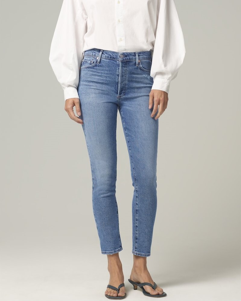 citizens of humanity olivia high rise slim ankle jeans