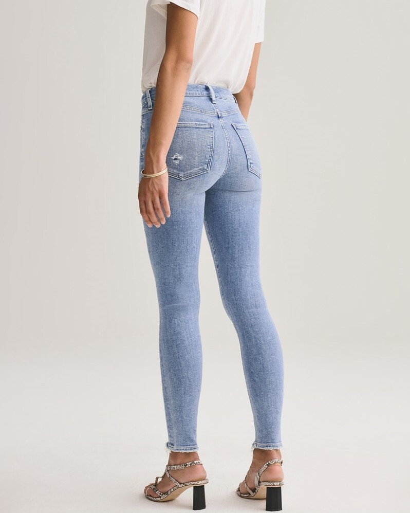 SOPHIE MID RISE SKINNY ANKLE JEANS SALTWATER AGOLDE SPRING 21