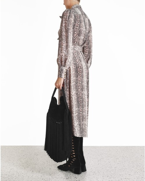 zimmermann silk tie midi dress