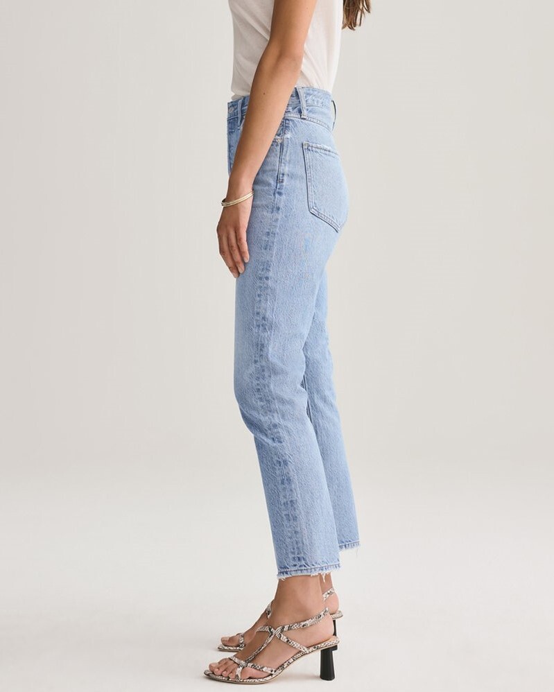 RILEY HIGH RISE STRAIGHT CROP JEAN BLUR AGOLDE SUMMER 21 Boxing