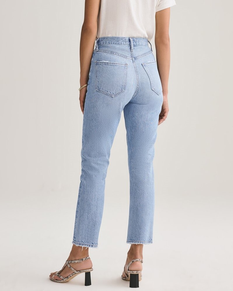 RILEY HIGH RISE STRAIGHT CROP JEAN BLUR AGOLDE SUMMER 21 Boxing