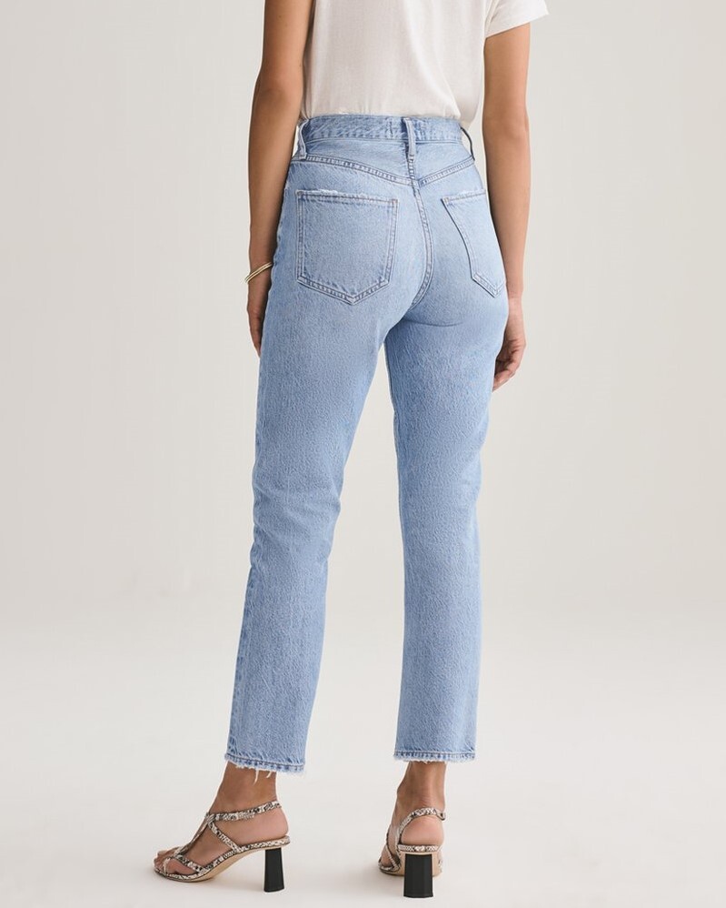 RILEY HIGH RISE STRAIGHT CROP JEAN (BLUR)- AGOLDE SUMMER 21 Boxing Day Sale