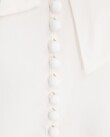 SILK TIE NECK BLOUSE (PEARL)