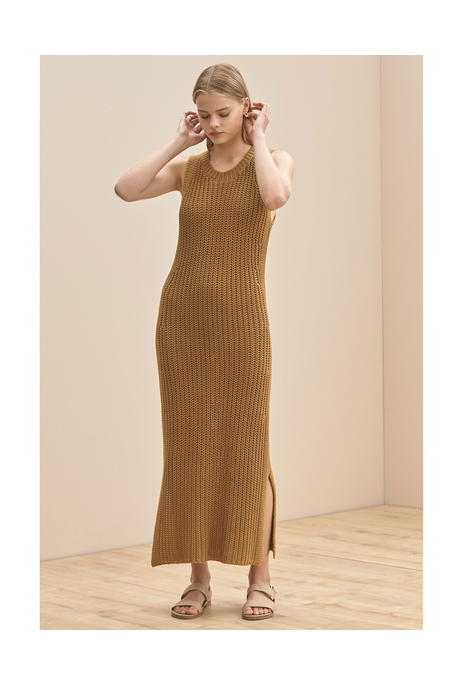 THE MAGRIT KNIT DRESS (ITALIAN STRAW)