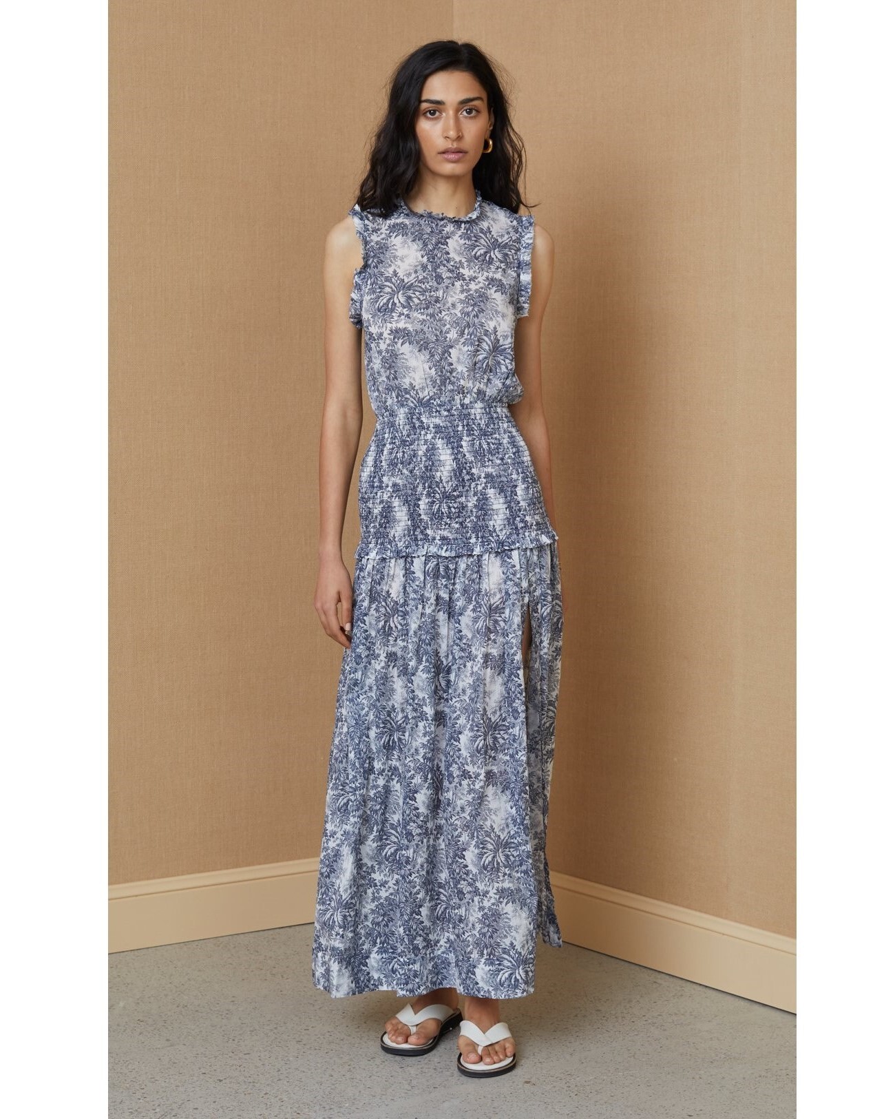 ARIANNE MIDI DRESS (BLUE PRINT)- BEC + BRIDGE AUTUMN WINTER 21 Boxing Day  Sale