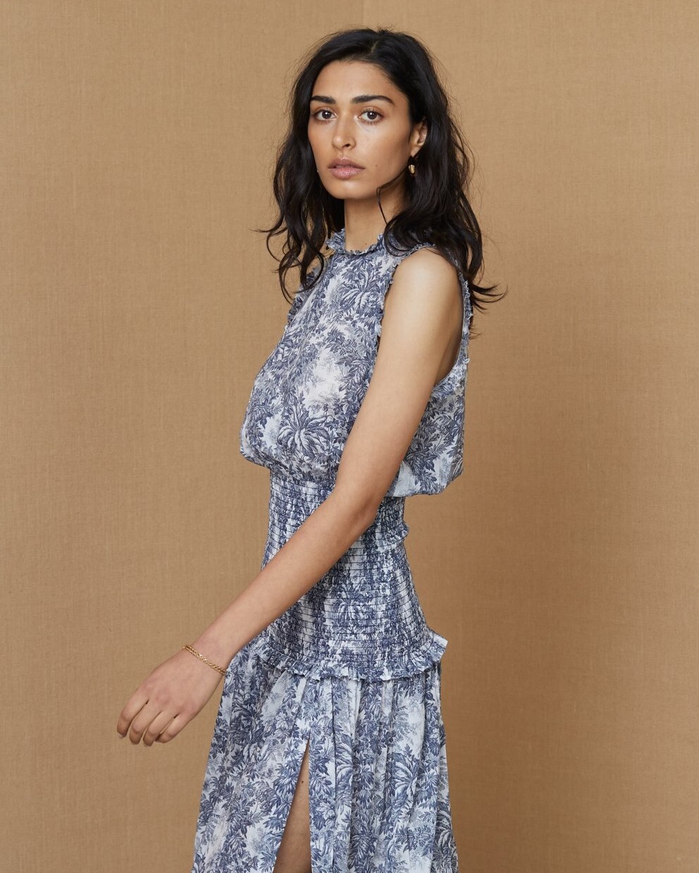 ARIANNE MIDI DRESS (BLUE PRINT)- BEC + BRIDGE AUTUMN WINTER 21 Boxing Day  Sale