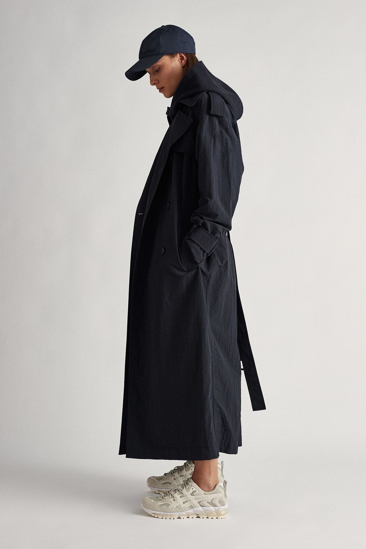 talia nylon trench