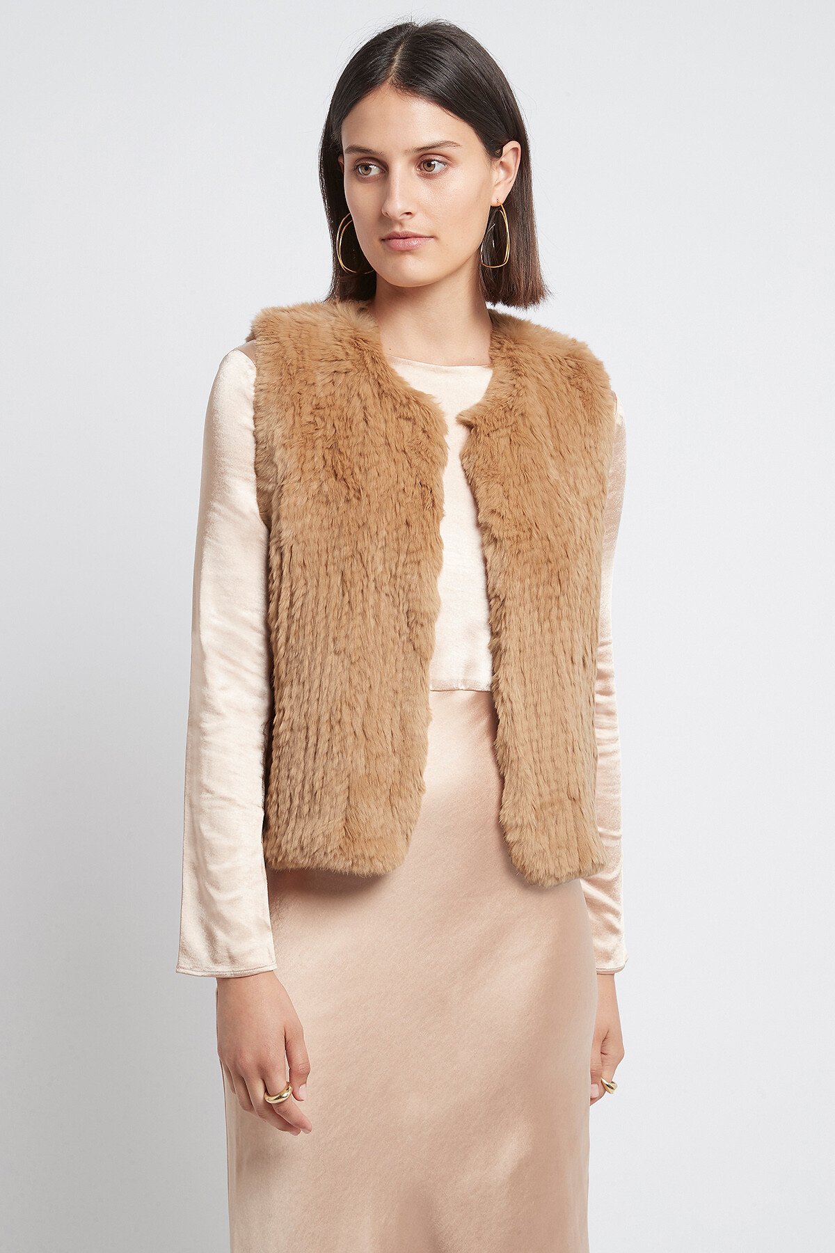 美品 RHC Ron Herman Faux Fur Vest CELINE