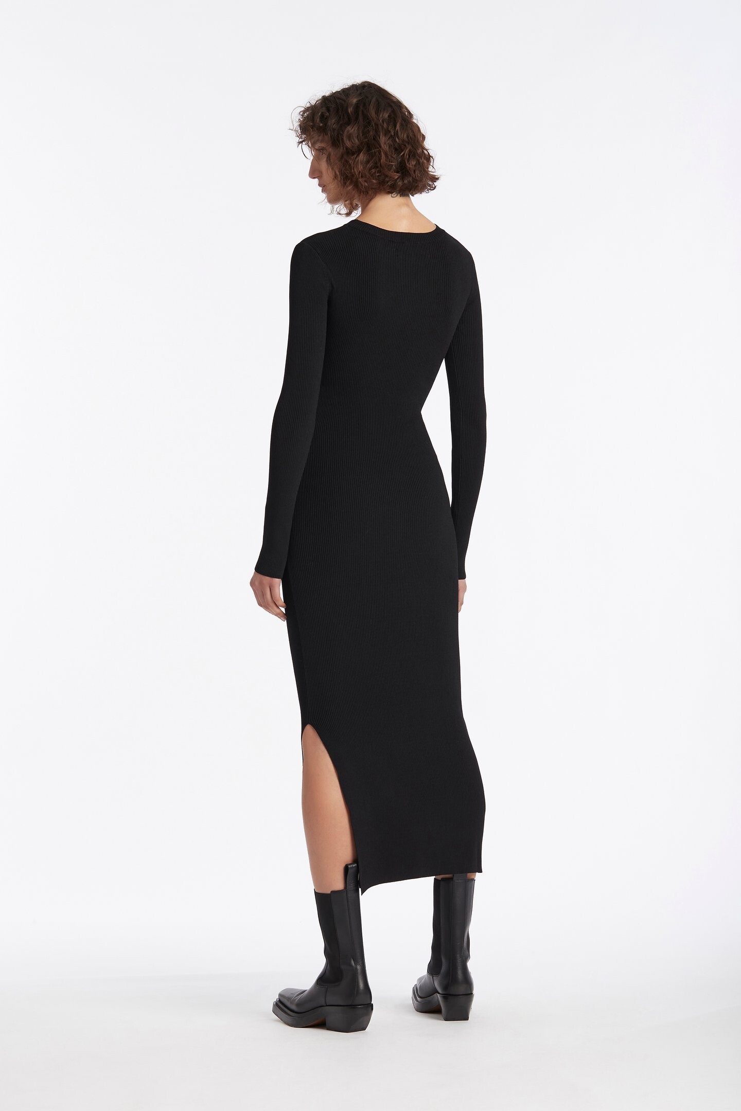 Celena draped midi outlet dress