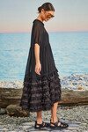 OUT FRILL DAWN DRESS (BLACK)