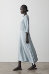 ROSEWOOD SILK V PANEL DRESS (BLUE HAZE)