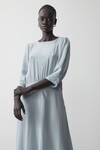 ROSEWOOD SILK V PANEL DRESS (BLUE HAZE)