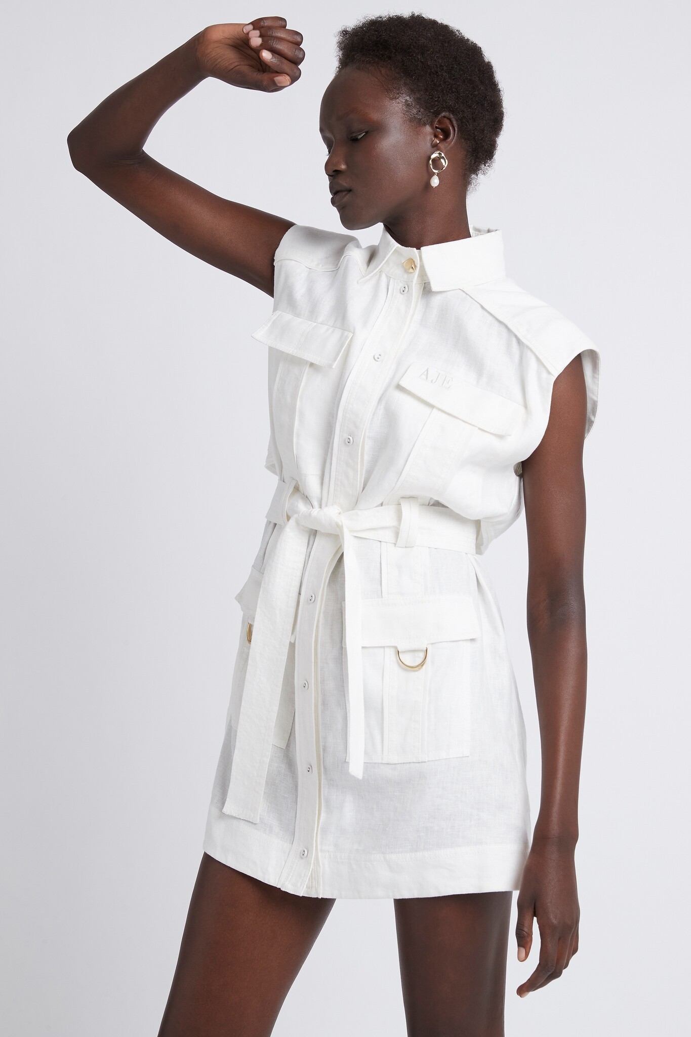 Linen hotsell utility dress