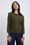 ILLUSION CREW JUMPER (OLIVE/ALABASTER)