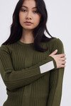 ILLUSION CREW JUMPER (OLIVE/ALABASTER)