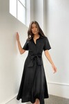 LADY VINCENT DRESS (BLACK LINEN)