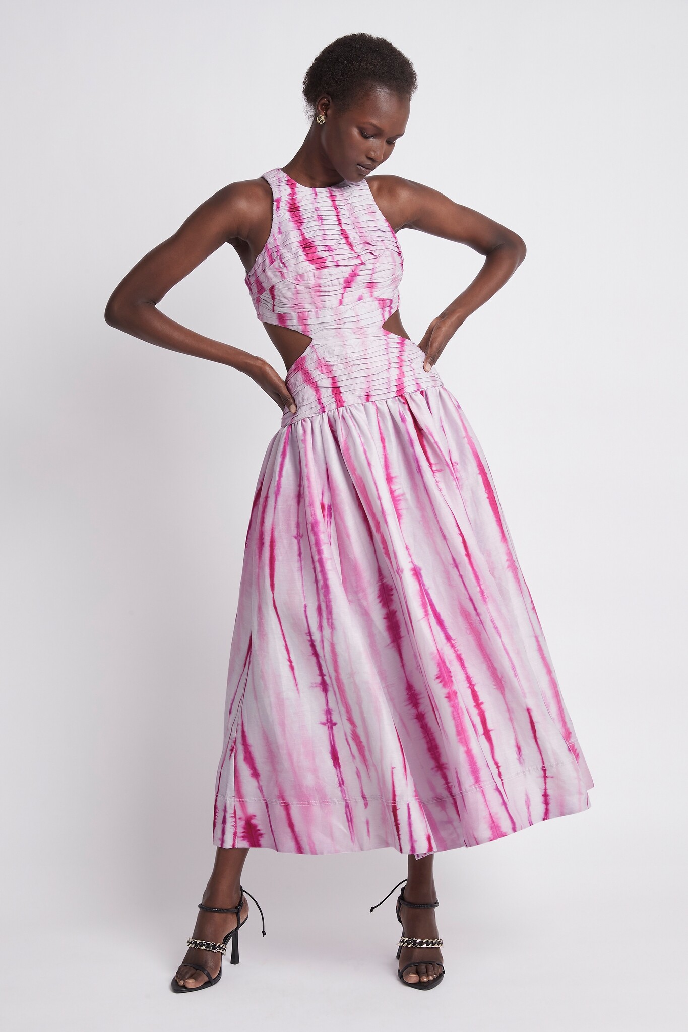 tie dye evening dress