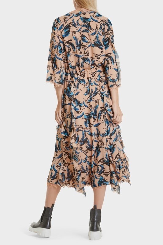 Bird print midi clearance dress