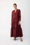 CALLIOPE MAXI DRESS (BURNT UMBER)