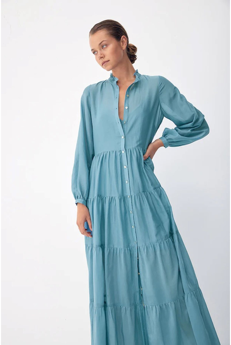 JAMES MAXI DRESS (TRANQUIL BLUE)