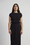 COTTON RIB TO RIB DRESS (BLACK)