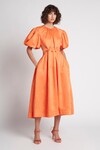 COSETTE TIE BACK MIDI DRESS (ORANGE)