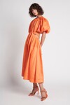 COSETTE TIE BACK MIDI DRESS (ORANGE)