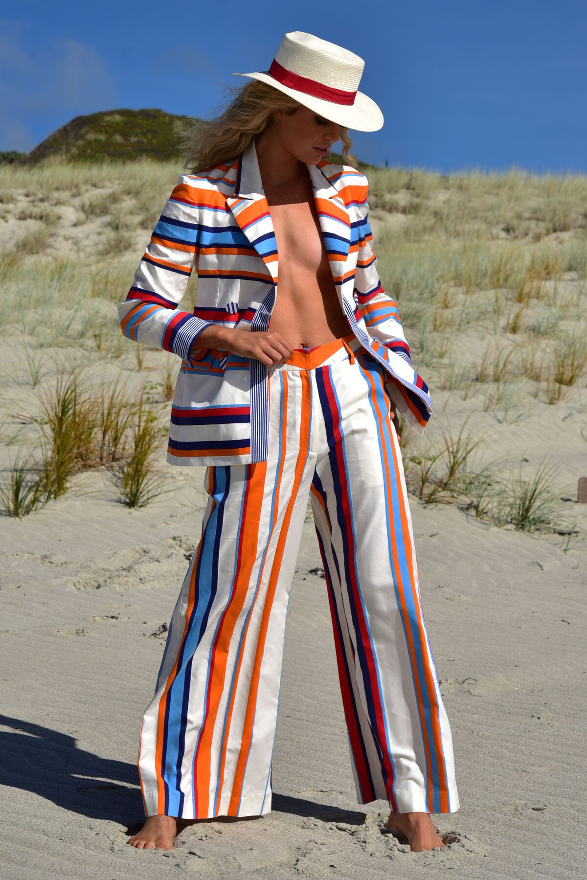 Multi store stripe trousers