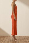 MILO CUT OUT SLIT MIDI DRESS (HIBISCUS)