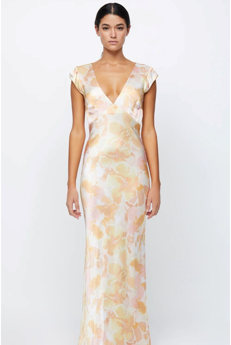 INDI V MAXI DRESS (FLORAL HAZE)