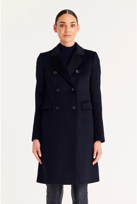 WINDSOR WOOL COAT (NAVY)- CABLE MELBOURNE AUTUMN 23