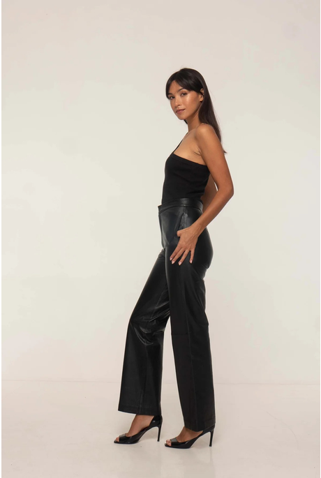 GIANNA LEATHER TROUSERS (BLACK)- 2NDSKIN AUTUMN 23