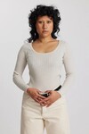 MERINO SCOOP NECK TOP (ALABASTER)